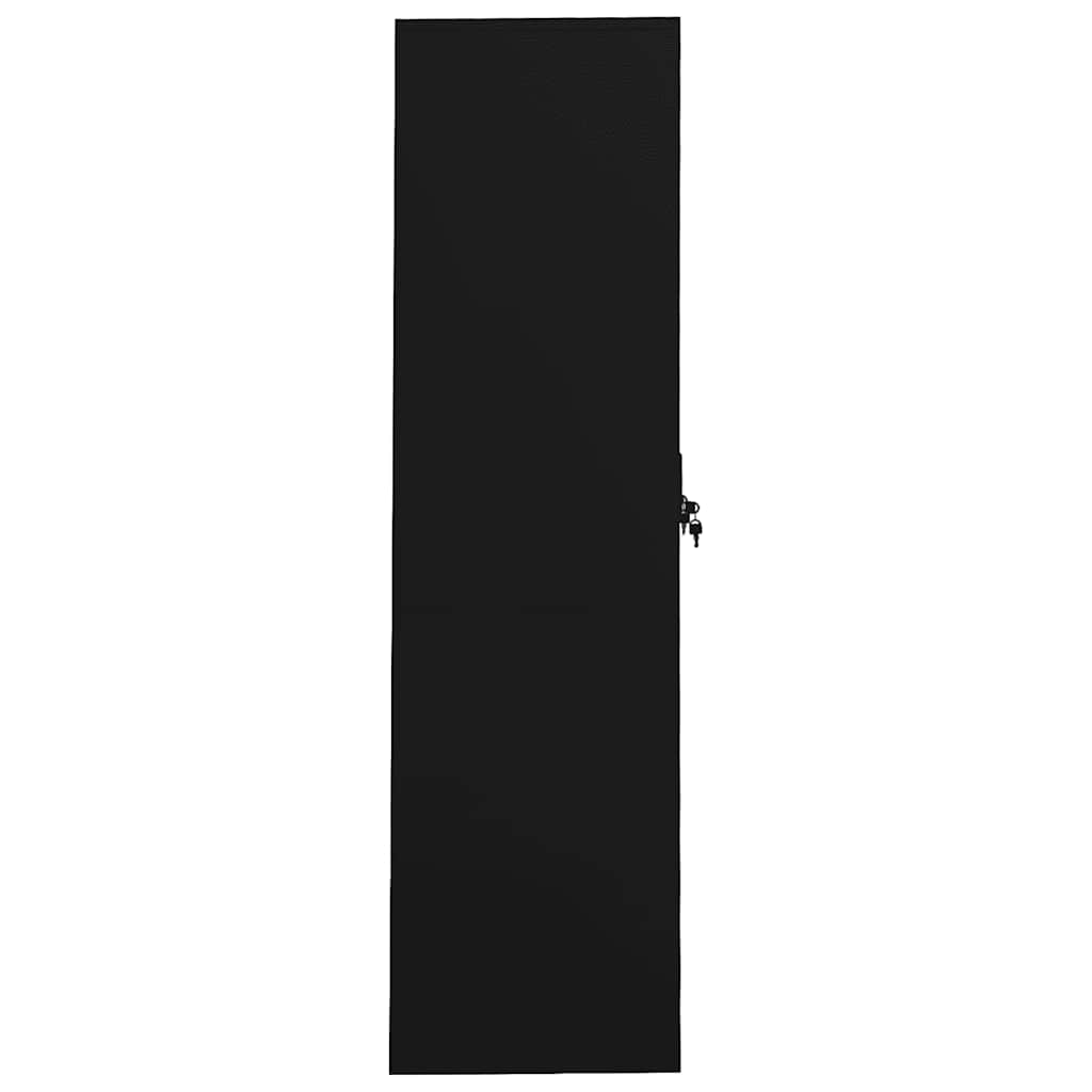 Garderobe svart 80x50x180 cm stål