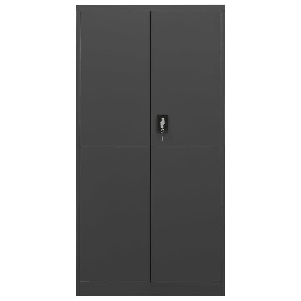 Oppbevaringsskap antrasitt 90x40x180 cm stål