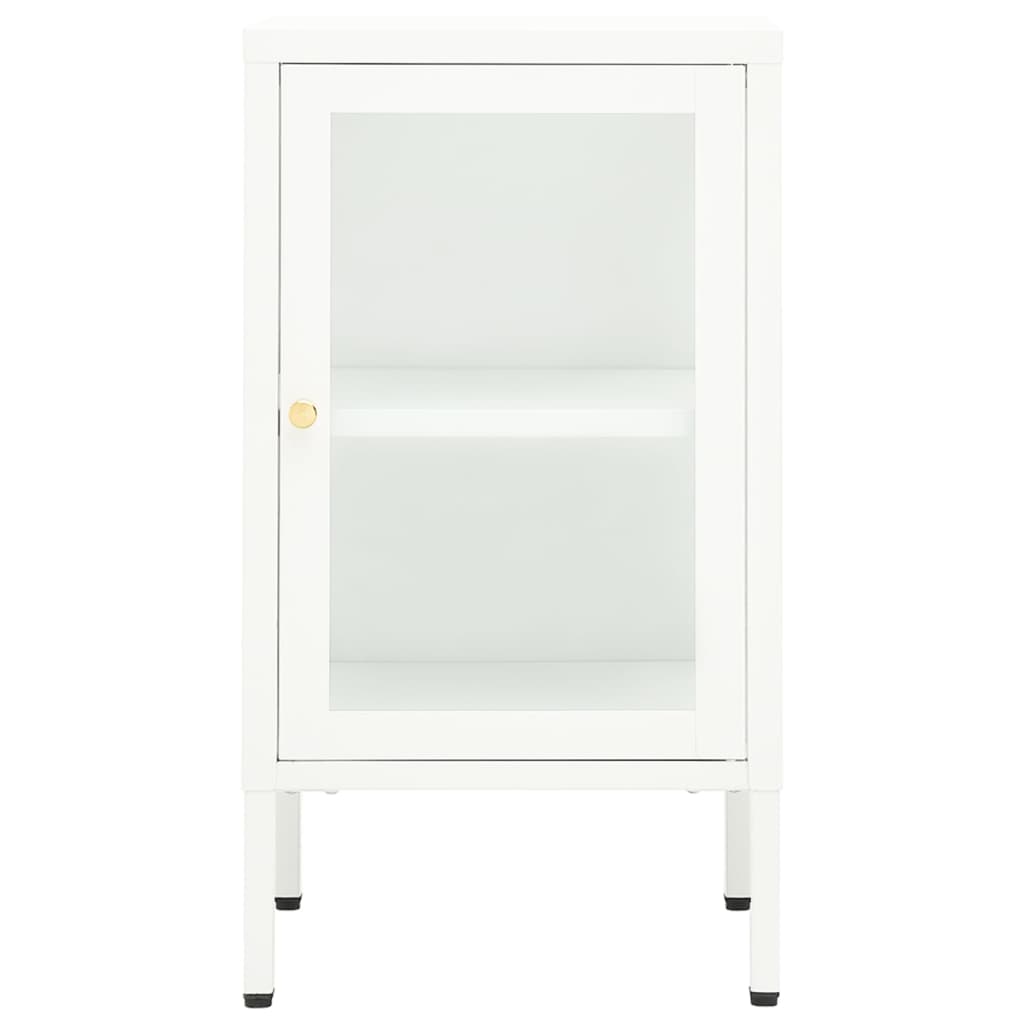Skjenk 38x35x70 cm metall og glass