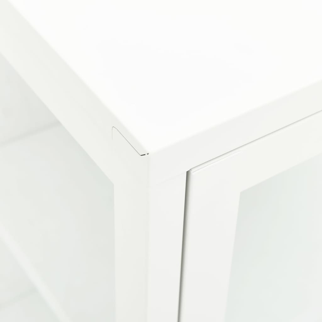 Skjenk 38x35x70 cm metall og glass