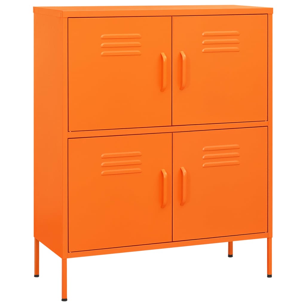 Oppbevaringsskap oransje 80x35x101,5 cm stål