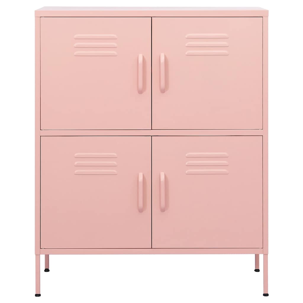 Oppbevaringsskap rosa 80x35x101,5 cm stål