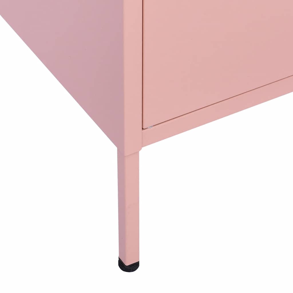 Oppbevaringsskap rosa 80x35x101,5 cm stål