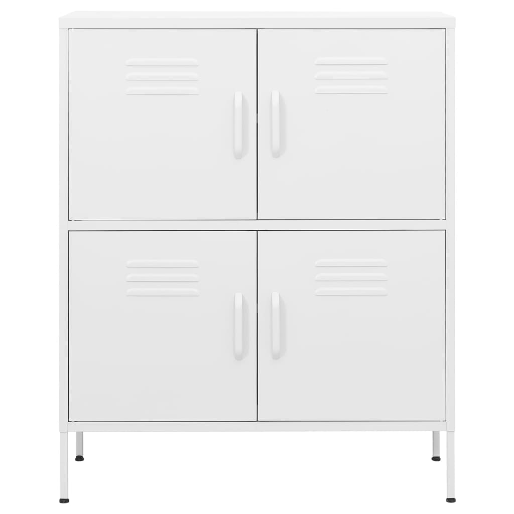 Oppbevaringsskap hvit 80x35x101,5 cm stål