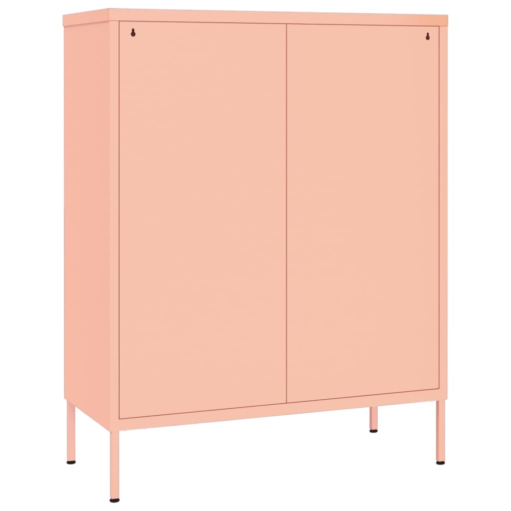 Kommode rosa 80x35x101,5 cm stål