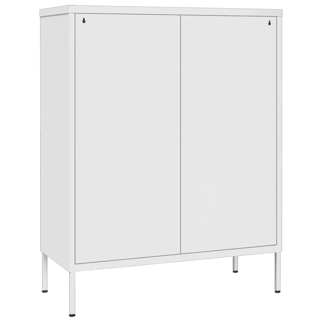 Kommode hvit 80x35x101,5 cm stål