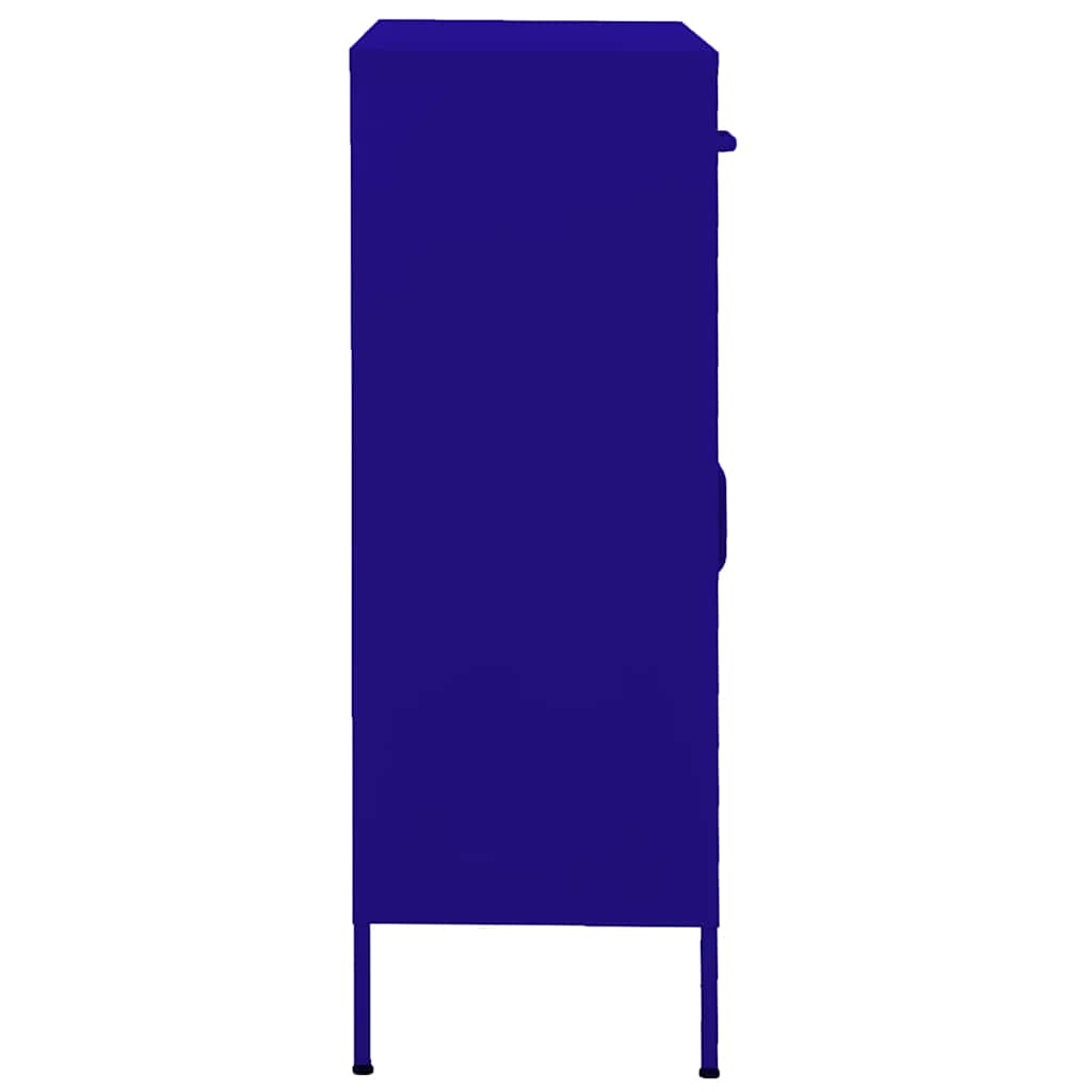 Oppbevaringsskap marineblå 80x35x101,5 cm stål