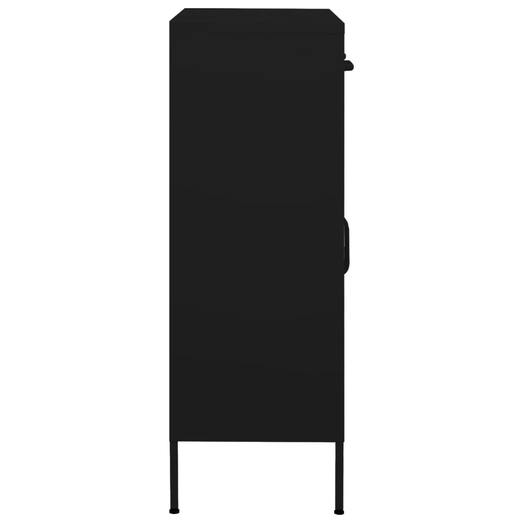 Oppbevaringsskap svart 80x35x101,5 cm stål