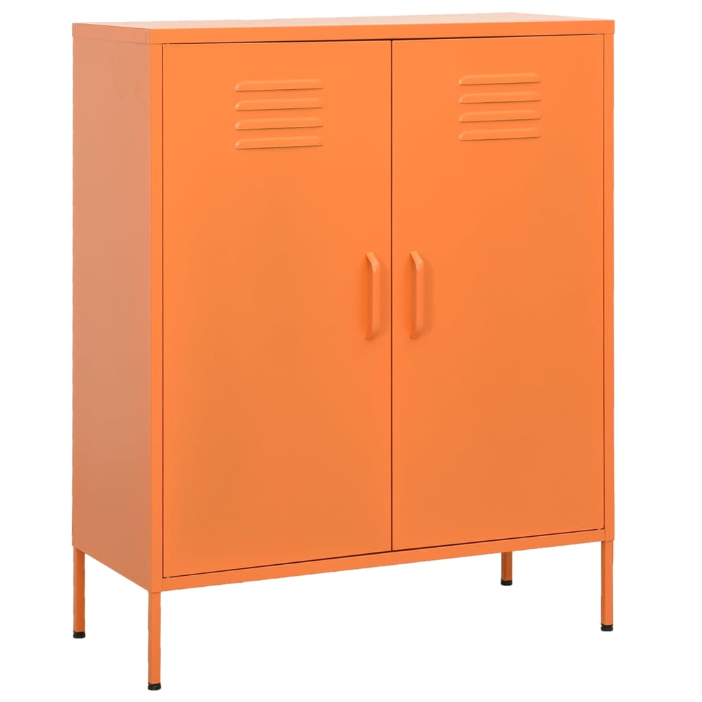 Oppbevaringsskap oransje 80x35x101,5 cm stål