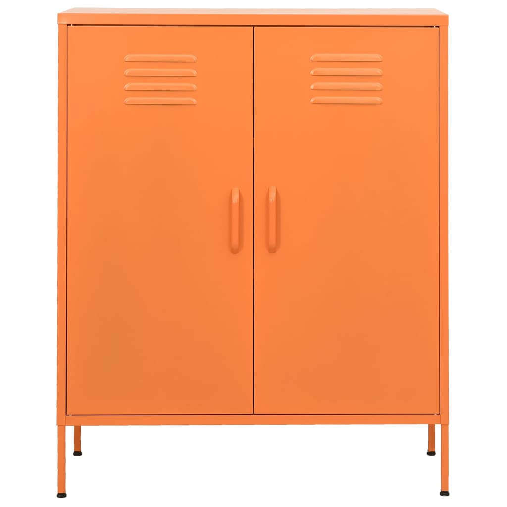 Oppbevaringsskap oransje 80x35x101,5 cm stål