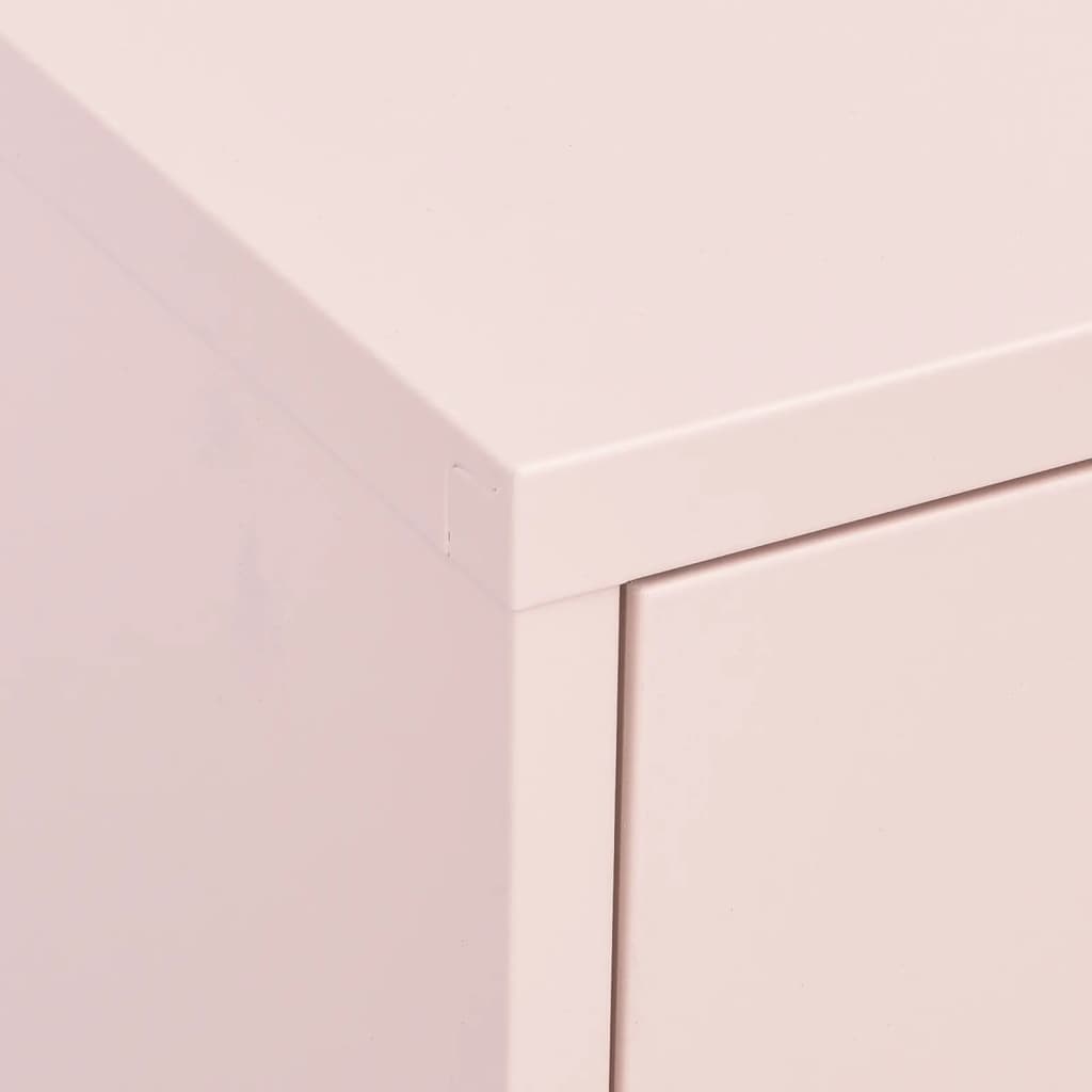 Oppbevaringsskap rosa 80x35x101,5 cm stål