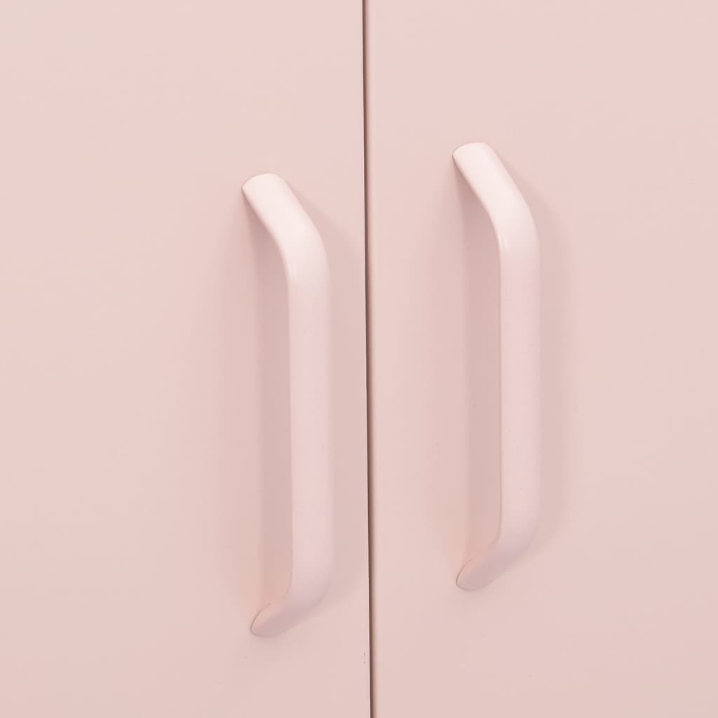 Oppbevaringsskap rosa 80x35x101,5 cm stål