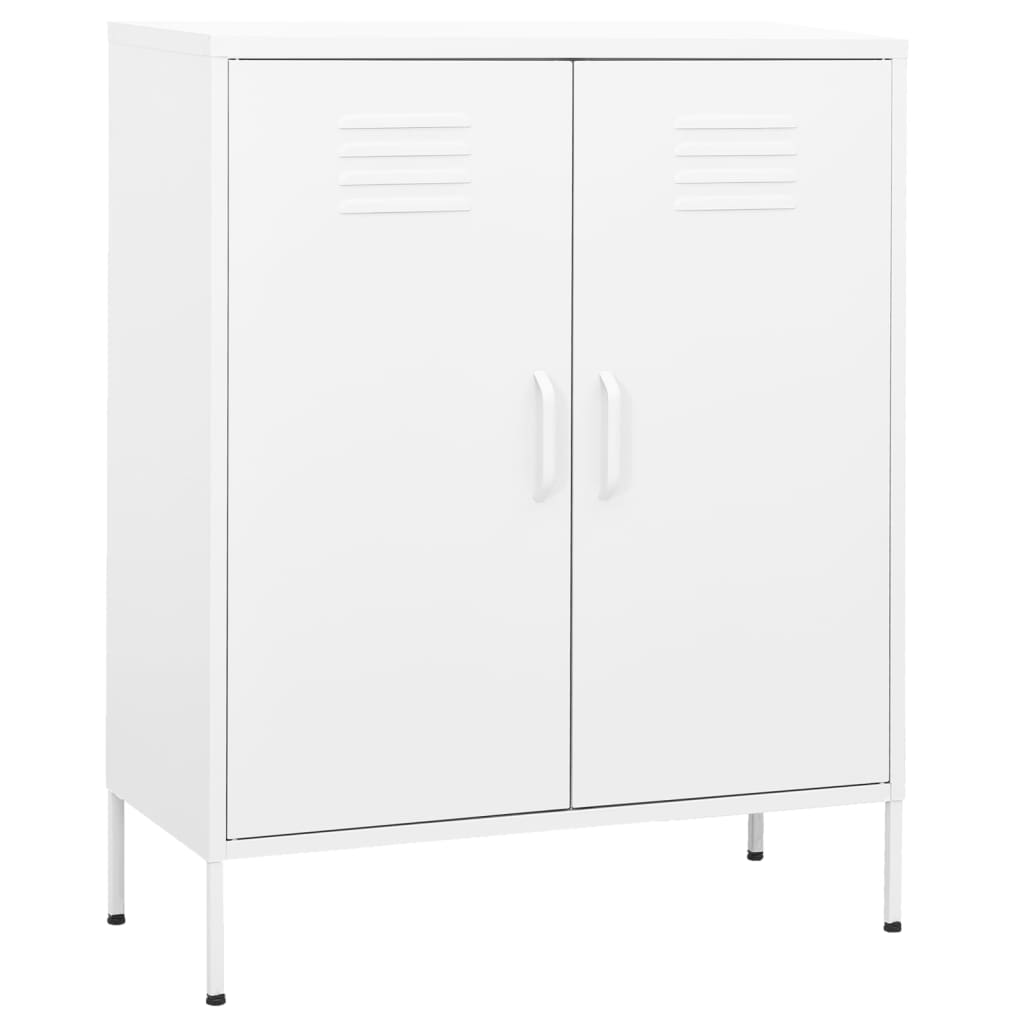 Oppbevaringsskap hvit 80x35x101,5 cm stål