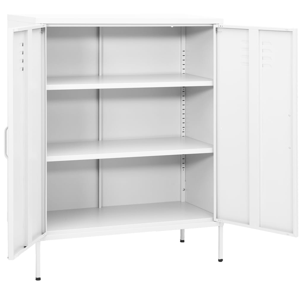 Oppbevaringsskap hvit 80x35x101,5 cm stål