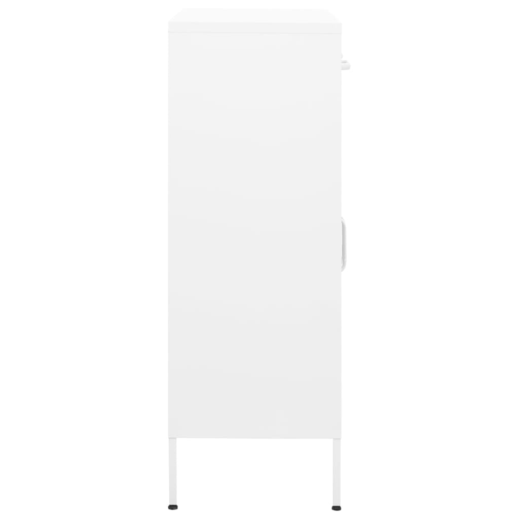 Oppbevaringsskap hvit 80x35x101,5 cm stål