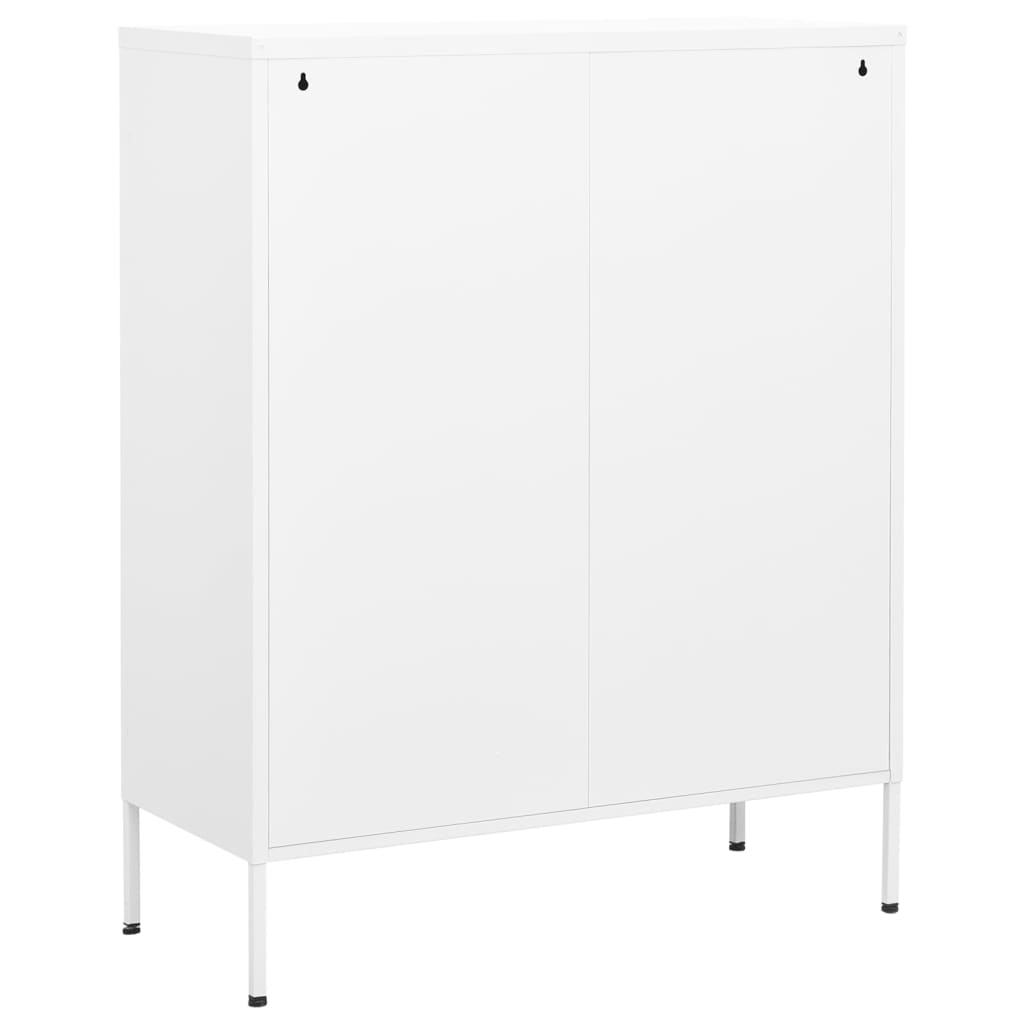 Oppbevaringsskap hvit 80x35x101,5 cm stål