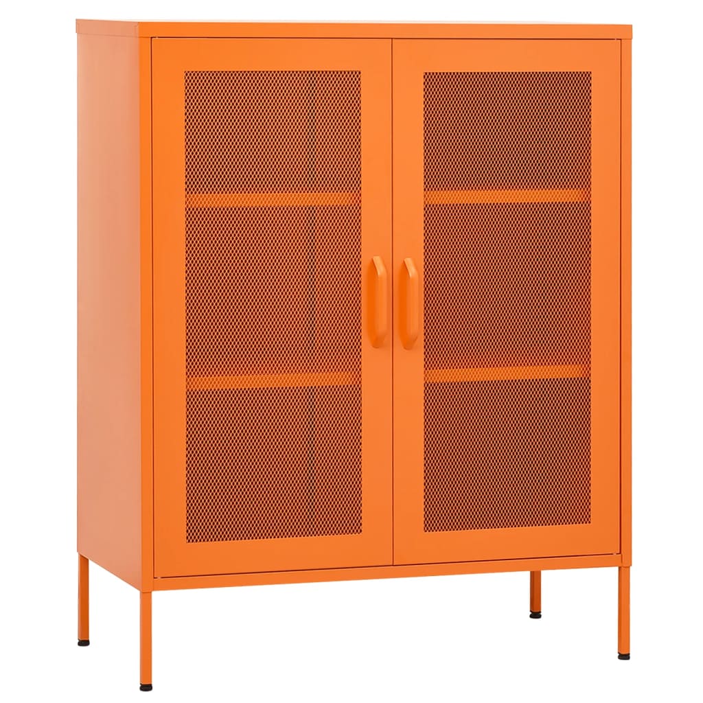 Oppbevaringsskap oransje 80x35x101,5 cm stål
