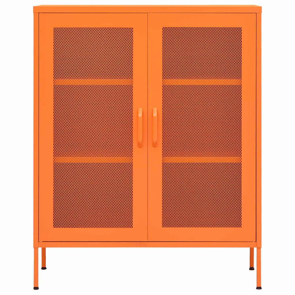Oppbevaringsskap oransje 80x35x101,5 cm stål