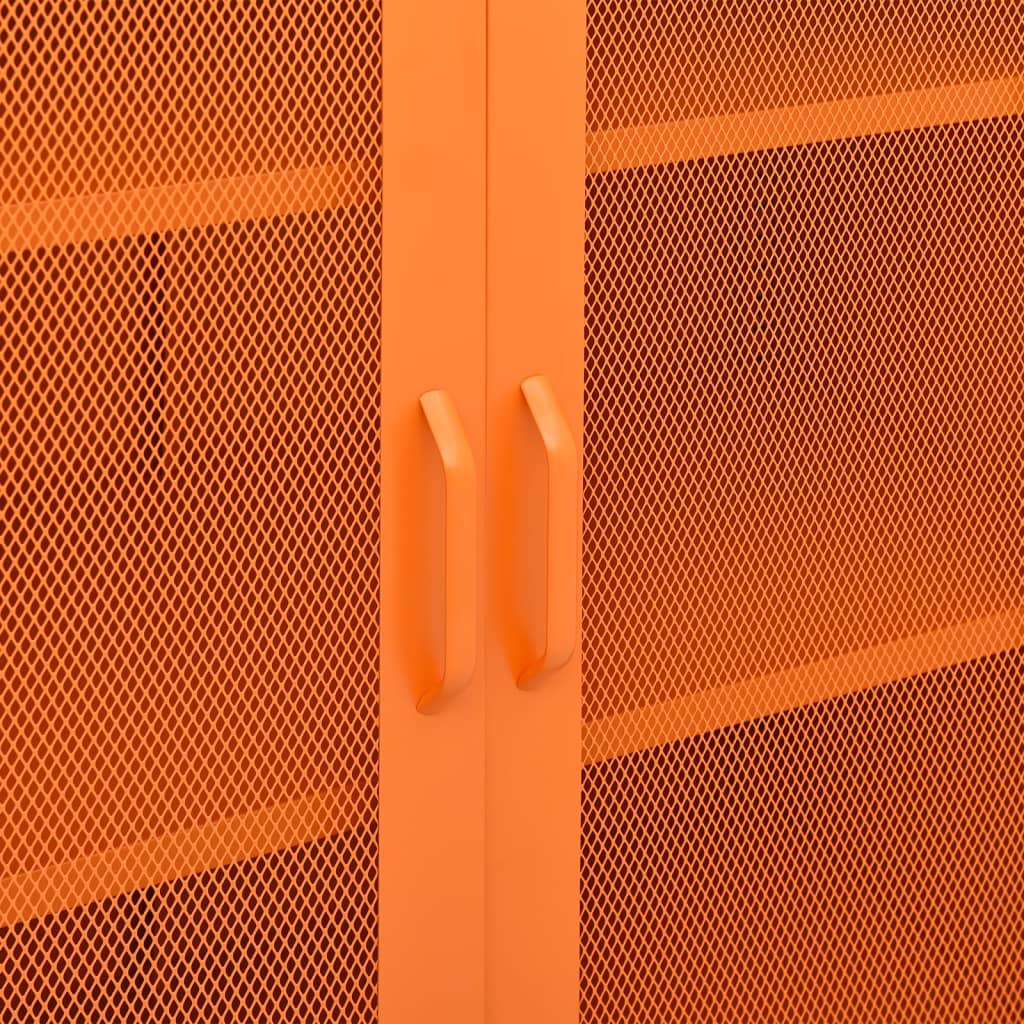 Oppbevaringsskap oransje 80x35x101,5 cm stål