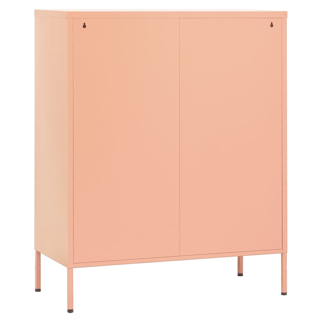Oppbevaringsskap rosa 80x35x101,5 cm stål