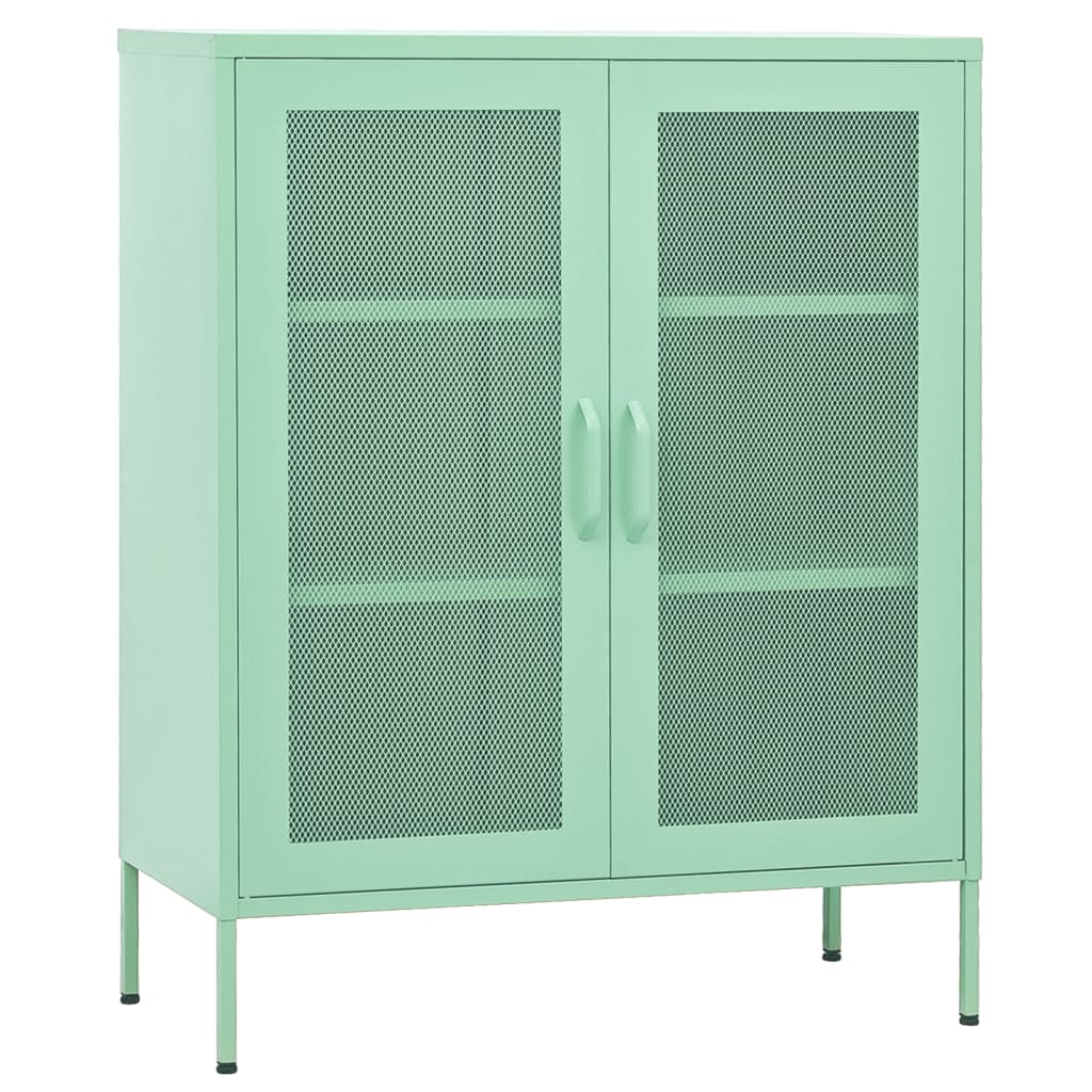 Oppbevaringsskap myntegrønn 80x35x101,5 cm stål vidaXL