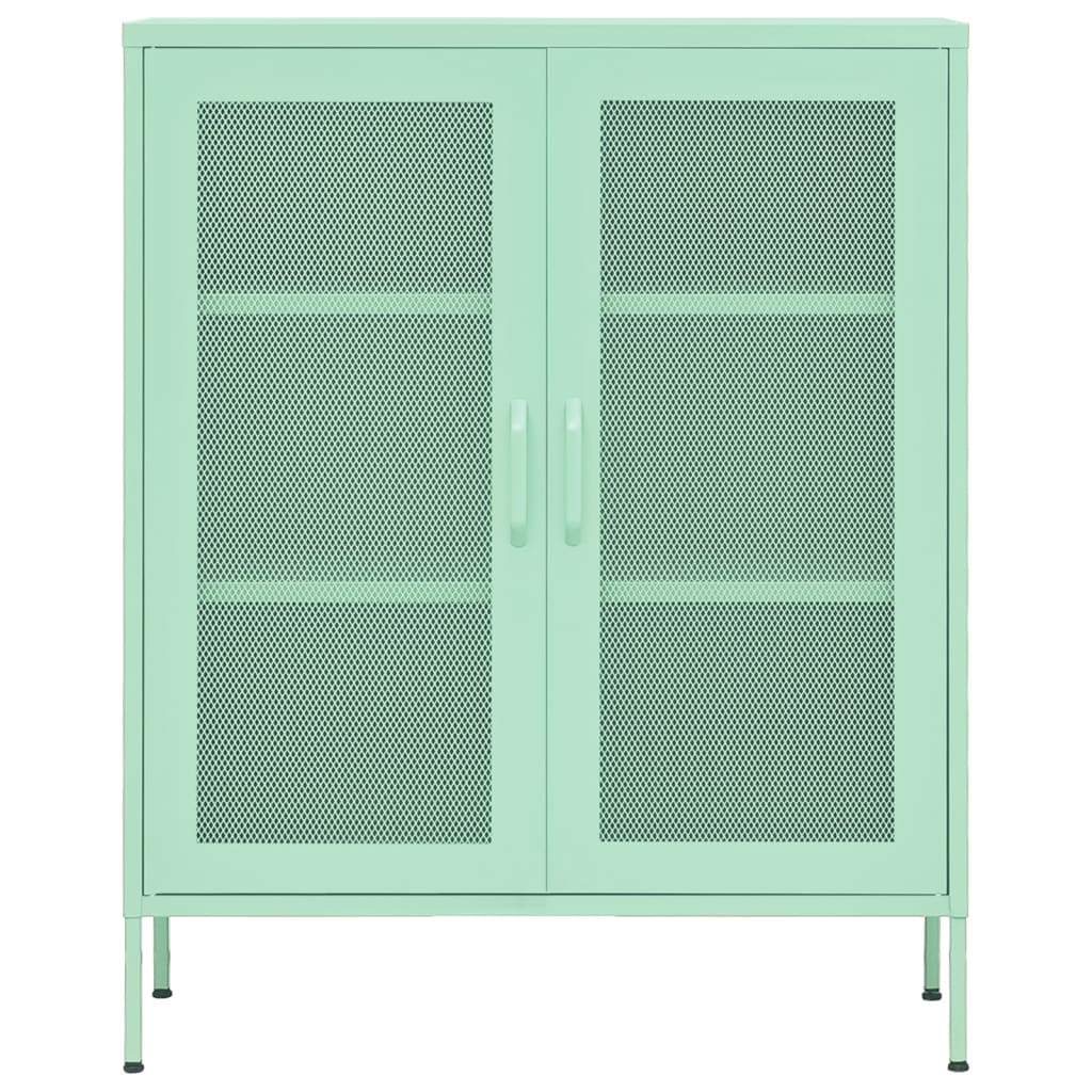 Oppbevaringsskap myntegrønn 80x35x101,5 cm stål vidaXL