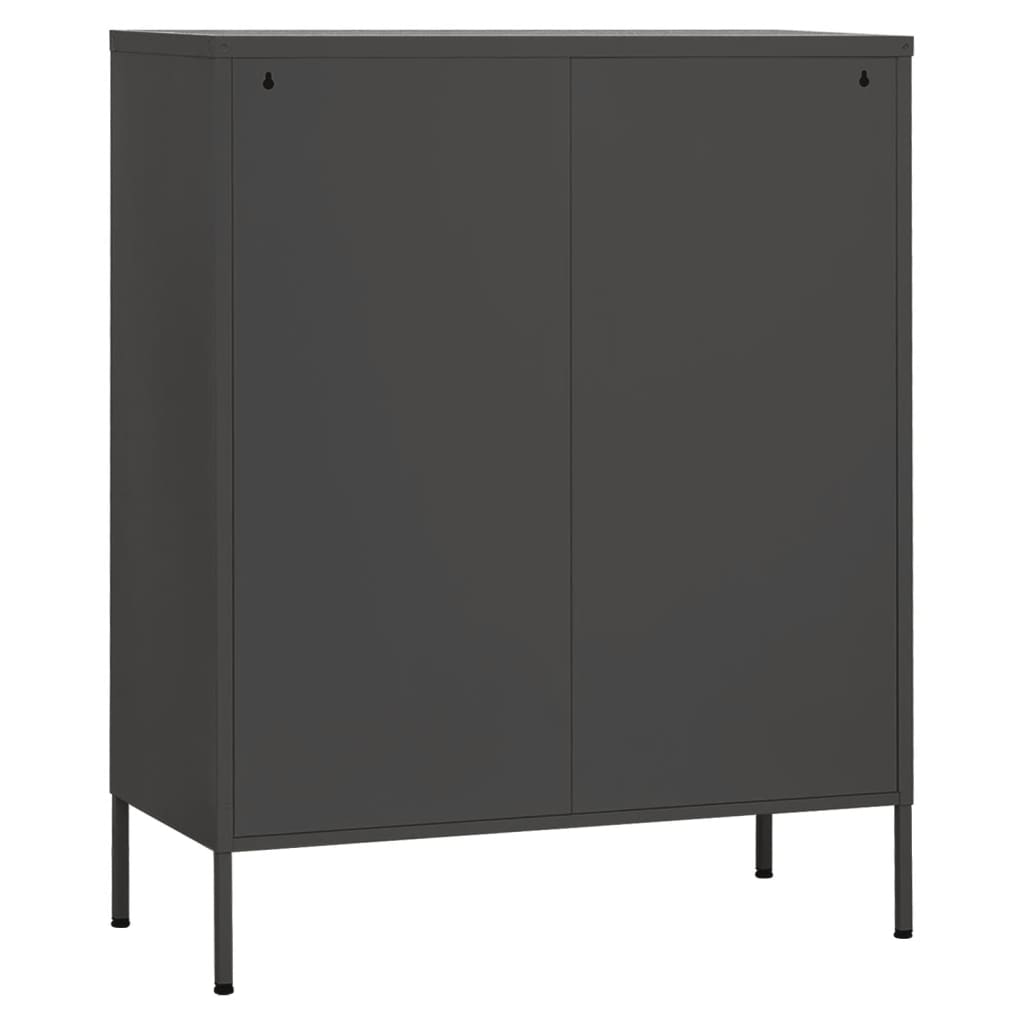 Oppbevaringsskap antrasitt 80x35x101,5 cm stål vidaXL