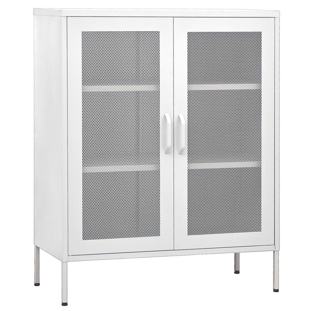 Oppbevaringsskap hvit 80x35x101,5 cm stål