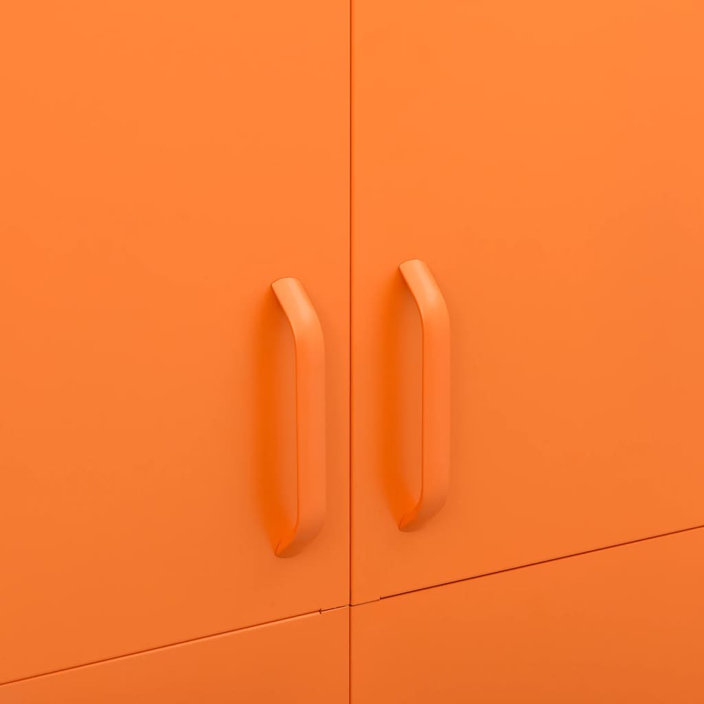 Garderobe oransje 90x50x180 cm stål