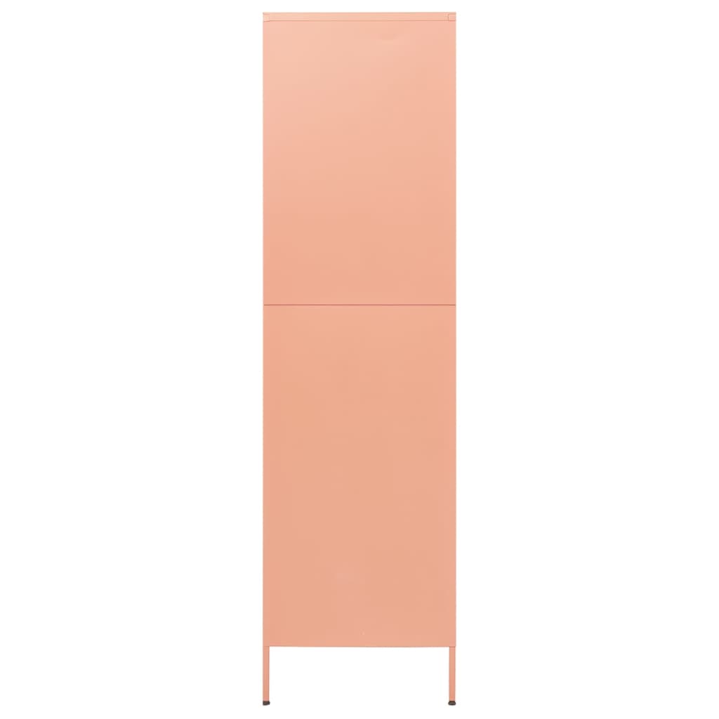 Garderobe rosa 90x50x180 cm stål