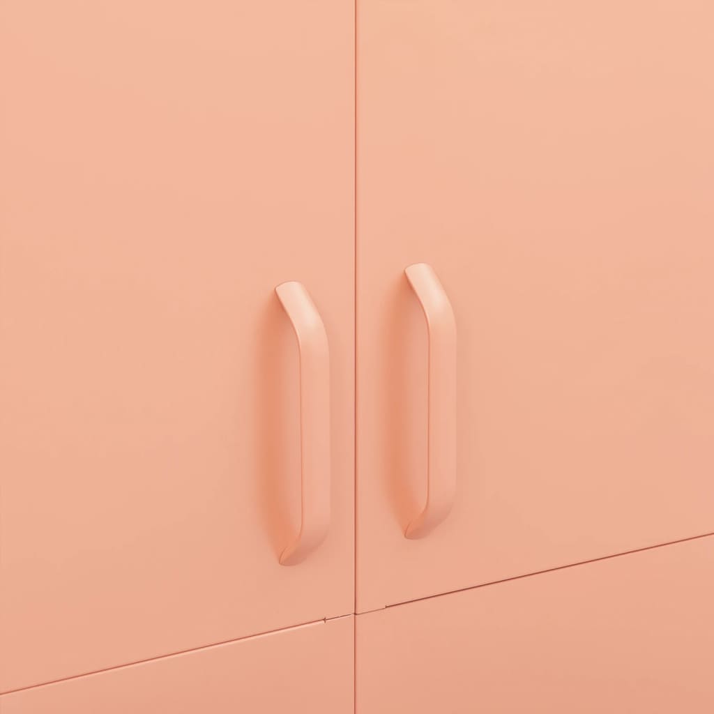 Garderobe rosa 90x50x180 cm stål