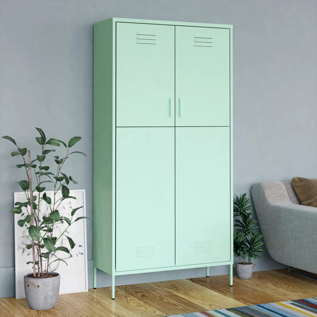Garderobe mint 90x50x180 cm stål