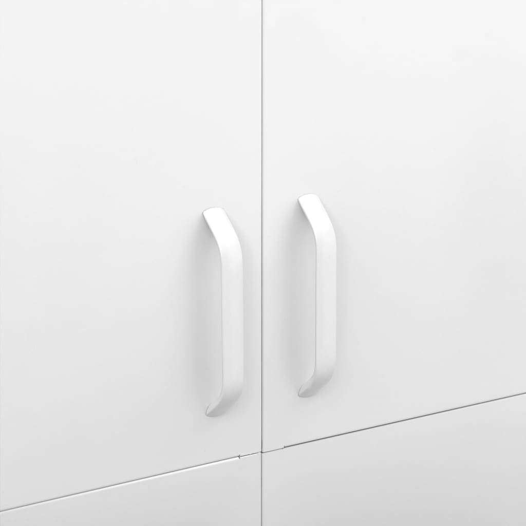 Garderobe hvit 90x50x180 cm stål
