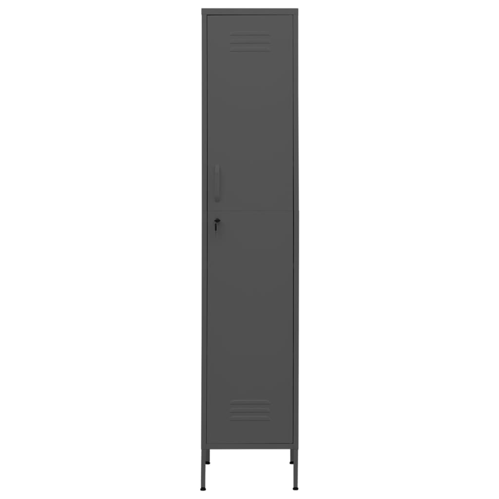 Oppbevaringsskap antrasitt 35x46x180 cm stål