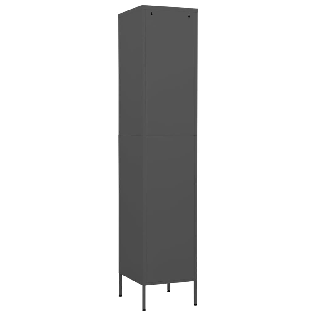 Oppbevaringsskap antrasitt 35x46x180 cm stål