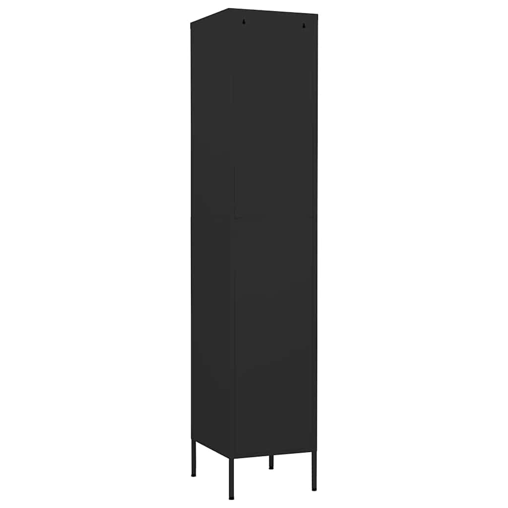 Oppbevaringsskap svart 35x46x180 cm stål