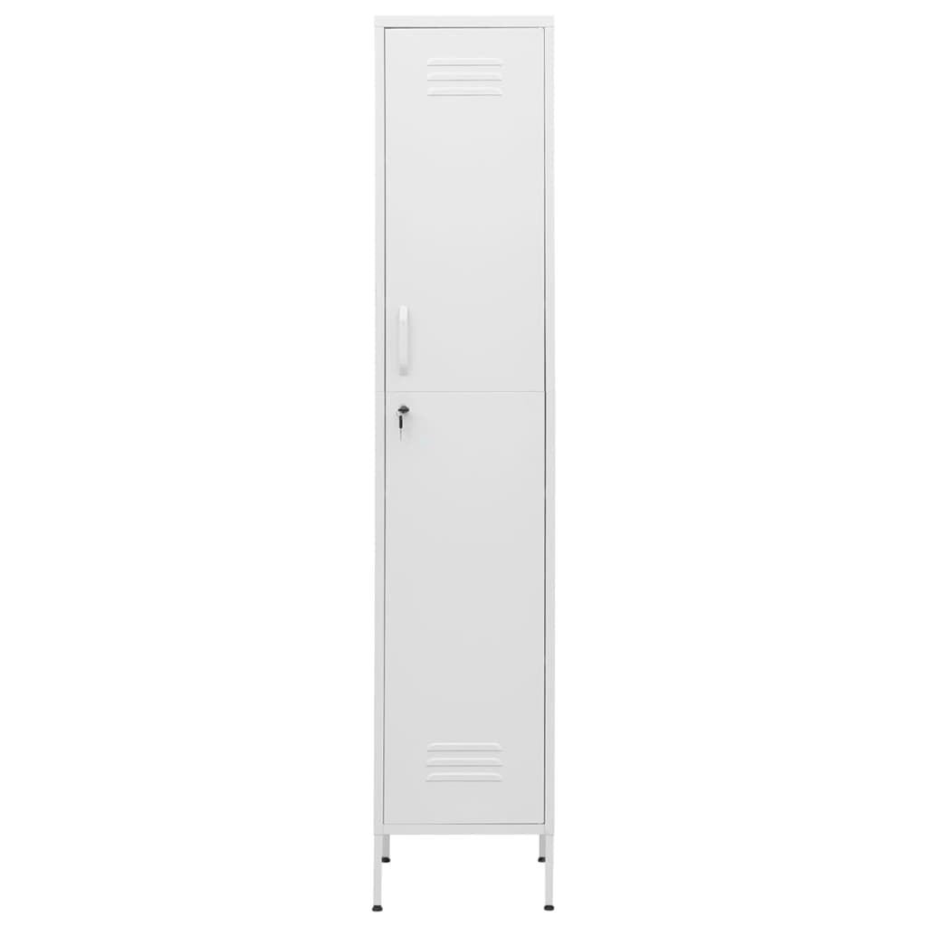 Oppbevaringsskap hvit 35x46x180 cm stål