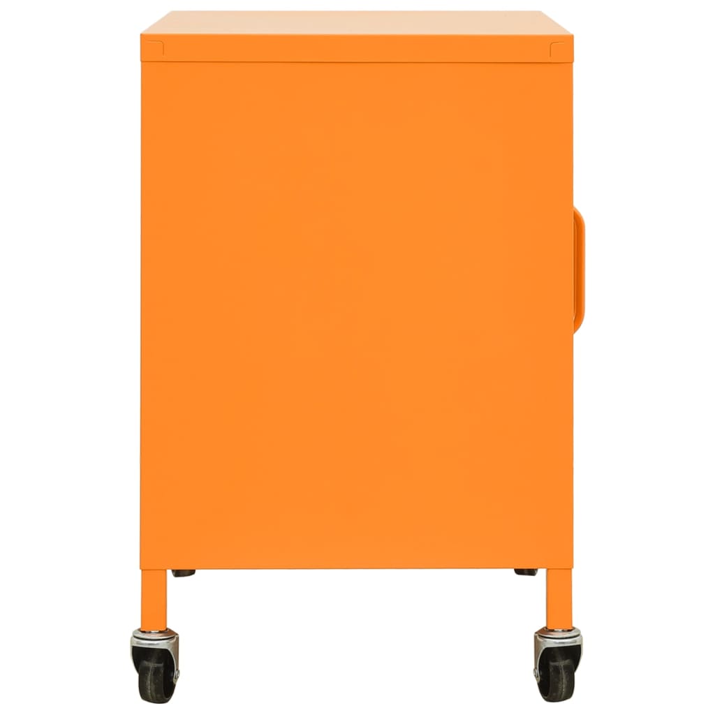 Oppbevaringsskap oransje 60x35x56 cm stål