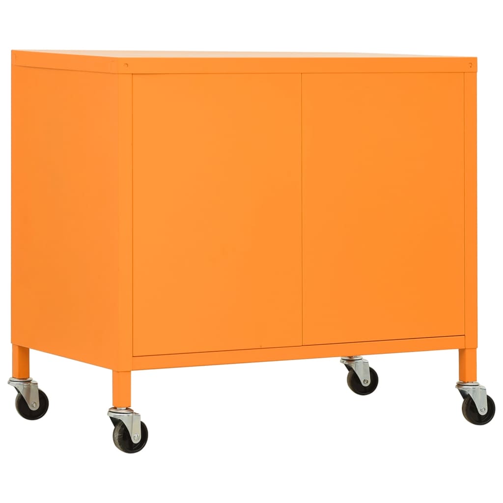 Oppbevaringsskap oransje 60x35x56 cm stål