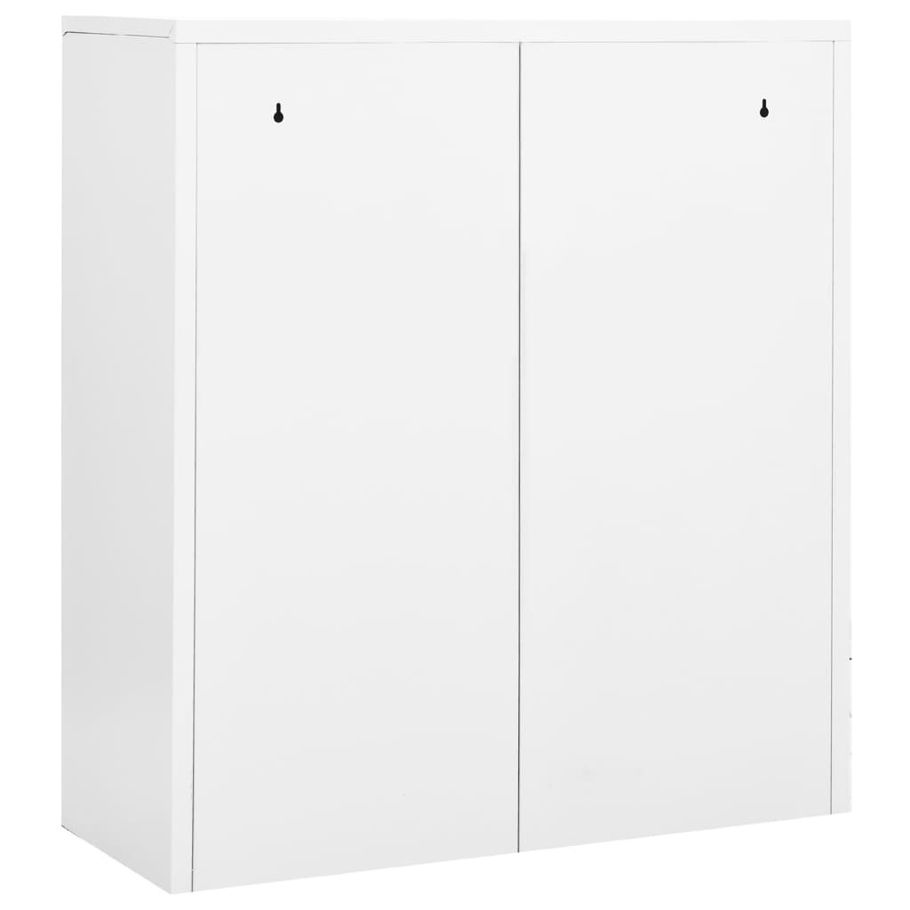Kontorskap hvit 90x40x102 cm stål vidaXL