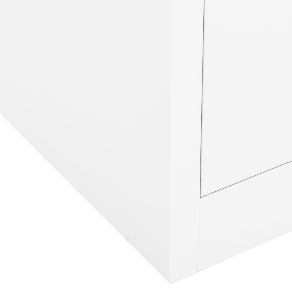 Kontorskap hvit 90x40x102 cm stål vidaXL