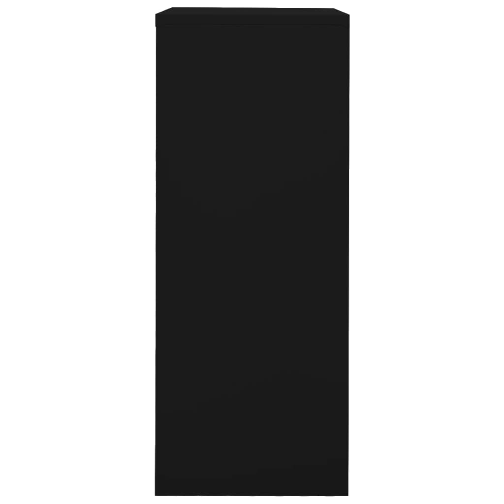 Kontorskap svart 90x40x102 cm stål vidaXL