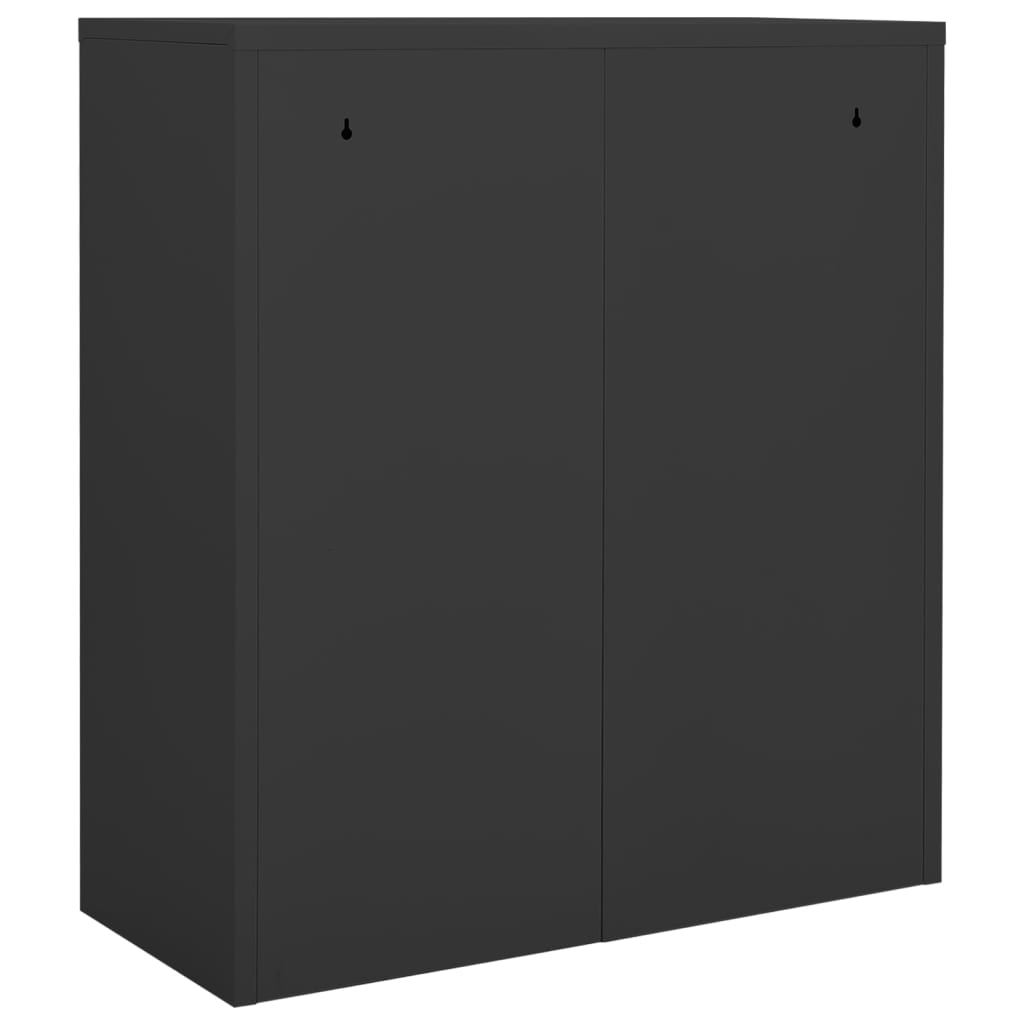 Kontorskap antrasitt 90x40x102 cm stål vidaXL