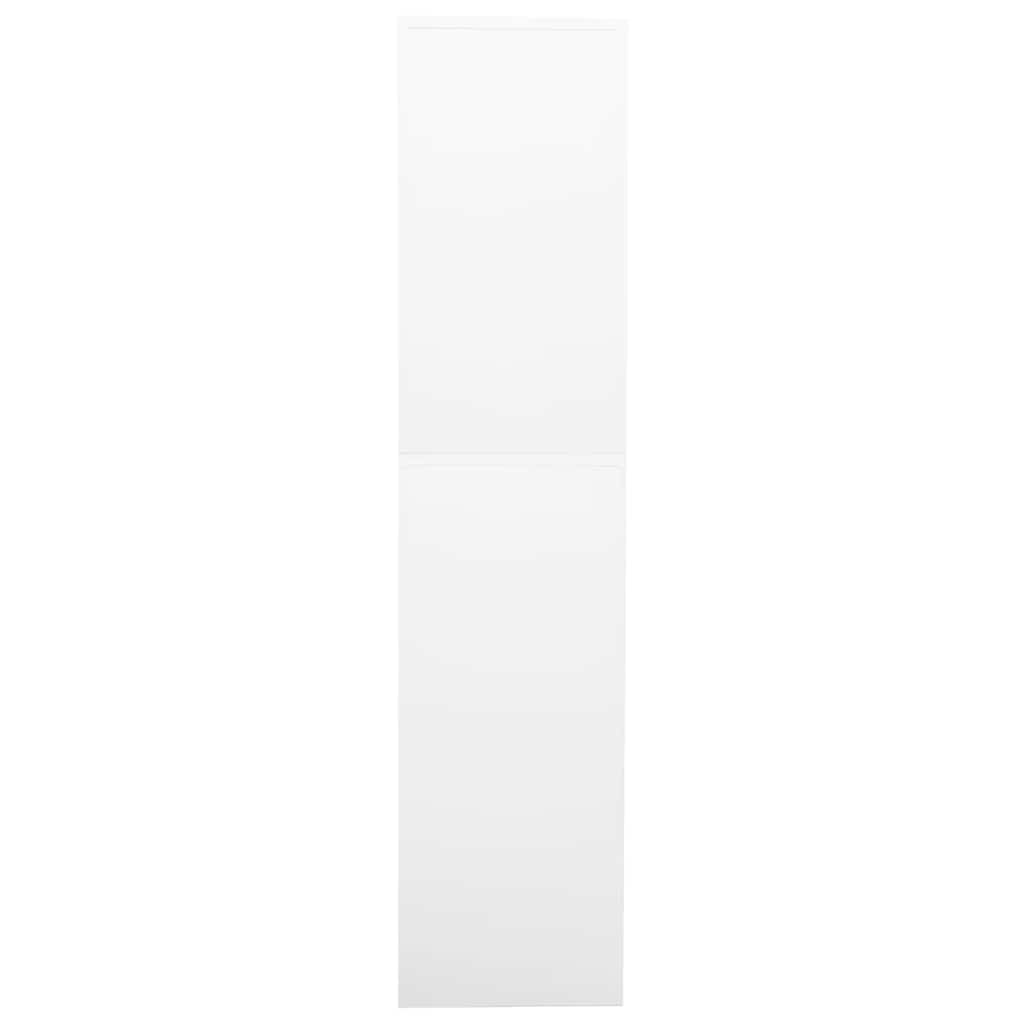 Kontorskap hvit 90x40x180 cm stål