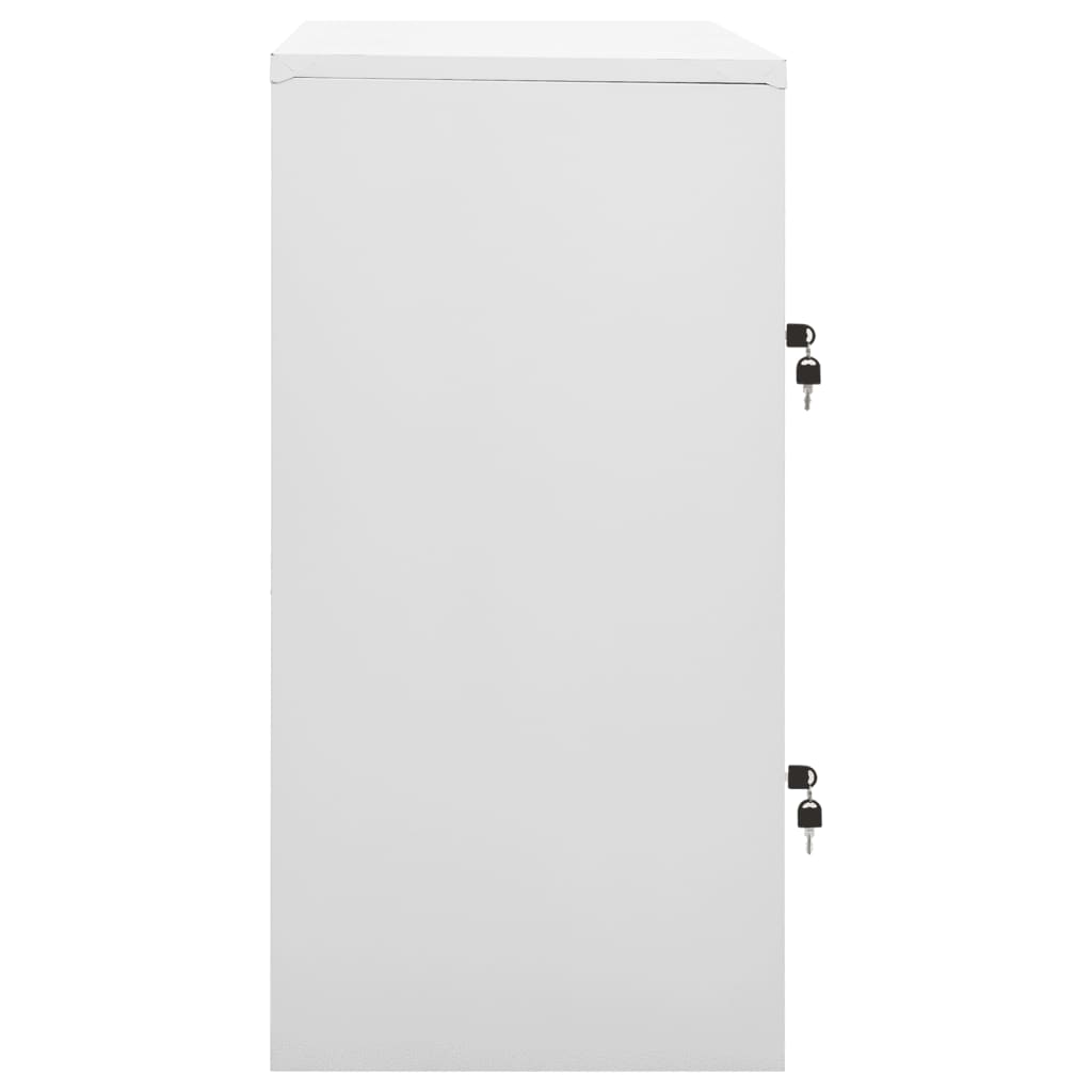 Oppbevaringsskap lysegrå og blå 90x45x92,5 cm stål