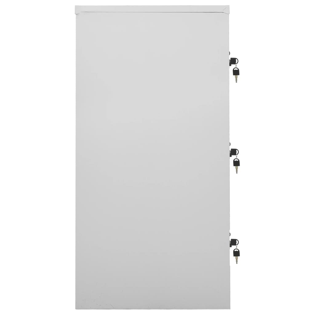 Oppbevaringsskap lysegrå og blå 90x45x92,5 cm stål