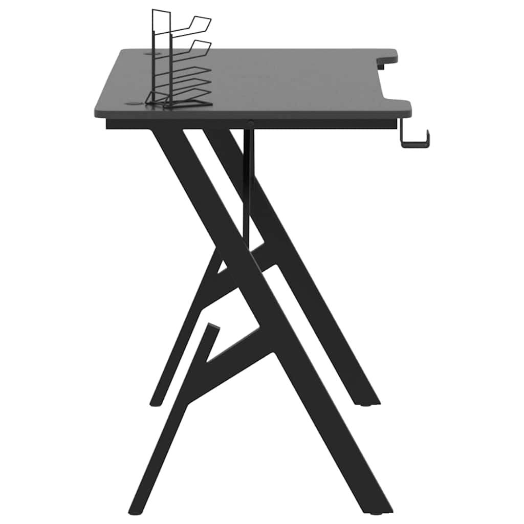 Spillebord med Y-formede ben svart 110x60x75 cm