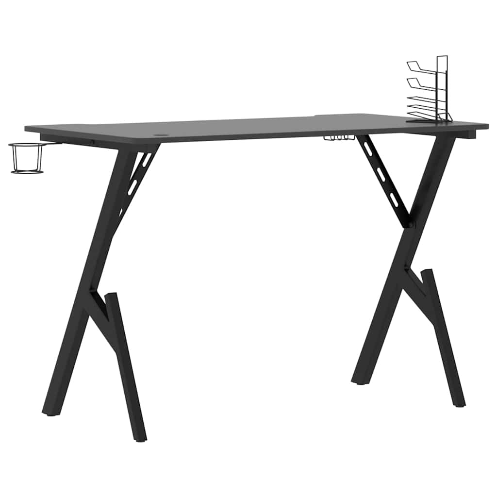 Spillebord med Y-formede ben svart 110x60x75 cm