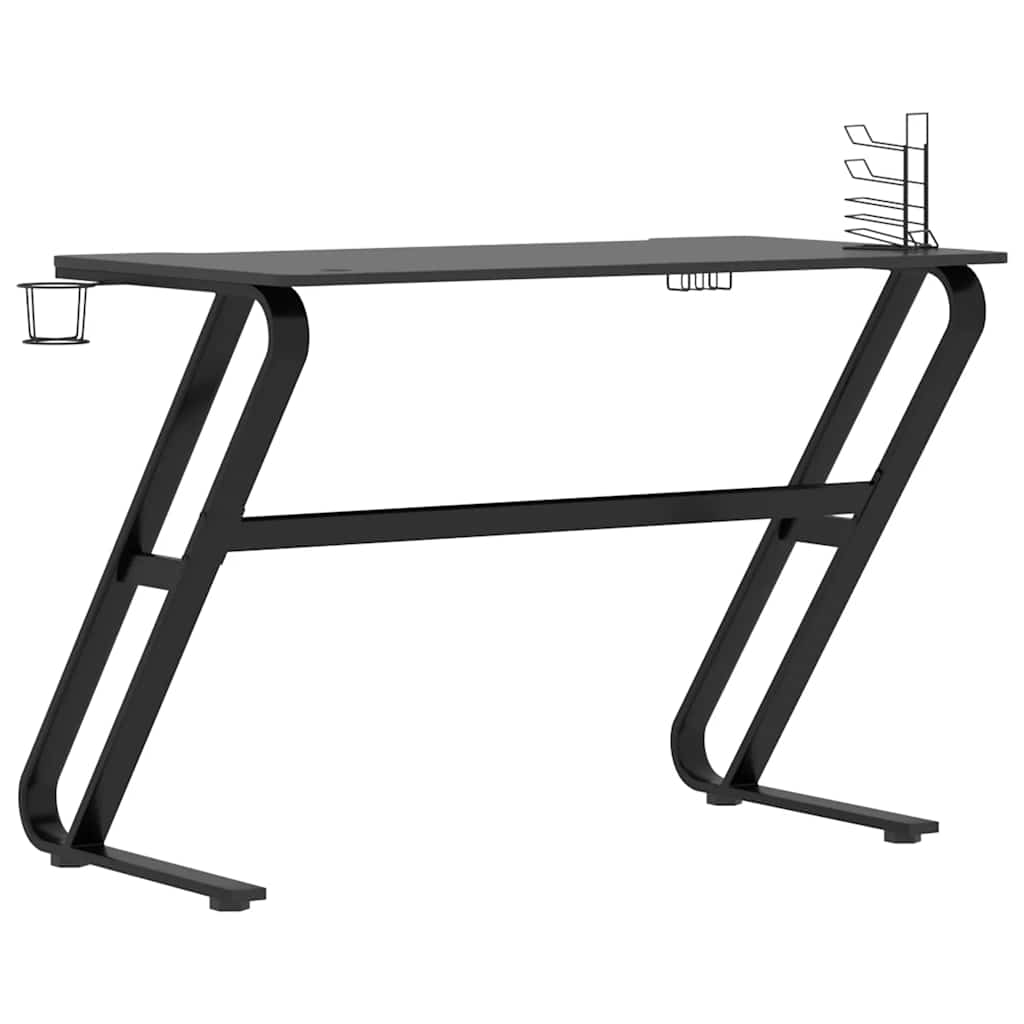 Gamingbord med ZZ-formede ben svart 110x60x75 cm