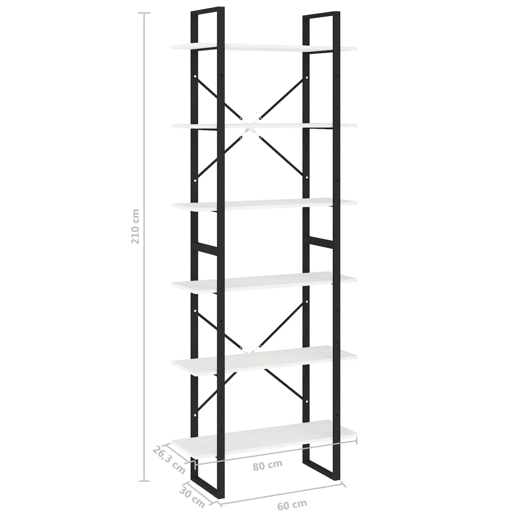 Høyskap hvit 80x30x210 cm heltre furu